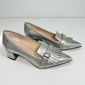 Franco Sarto Silver Loafers